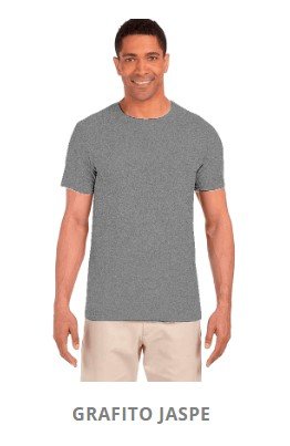 PLAYERA GILDAN GRAFITO JASPE 10% POLIESTER 90% ALGODÓN